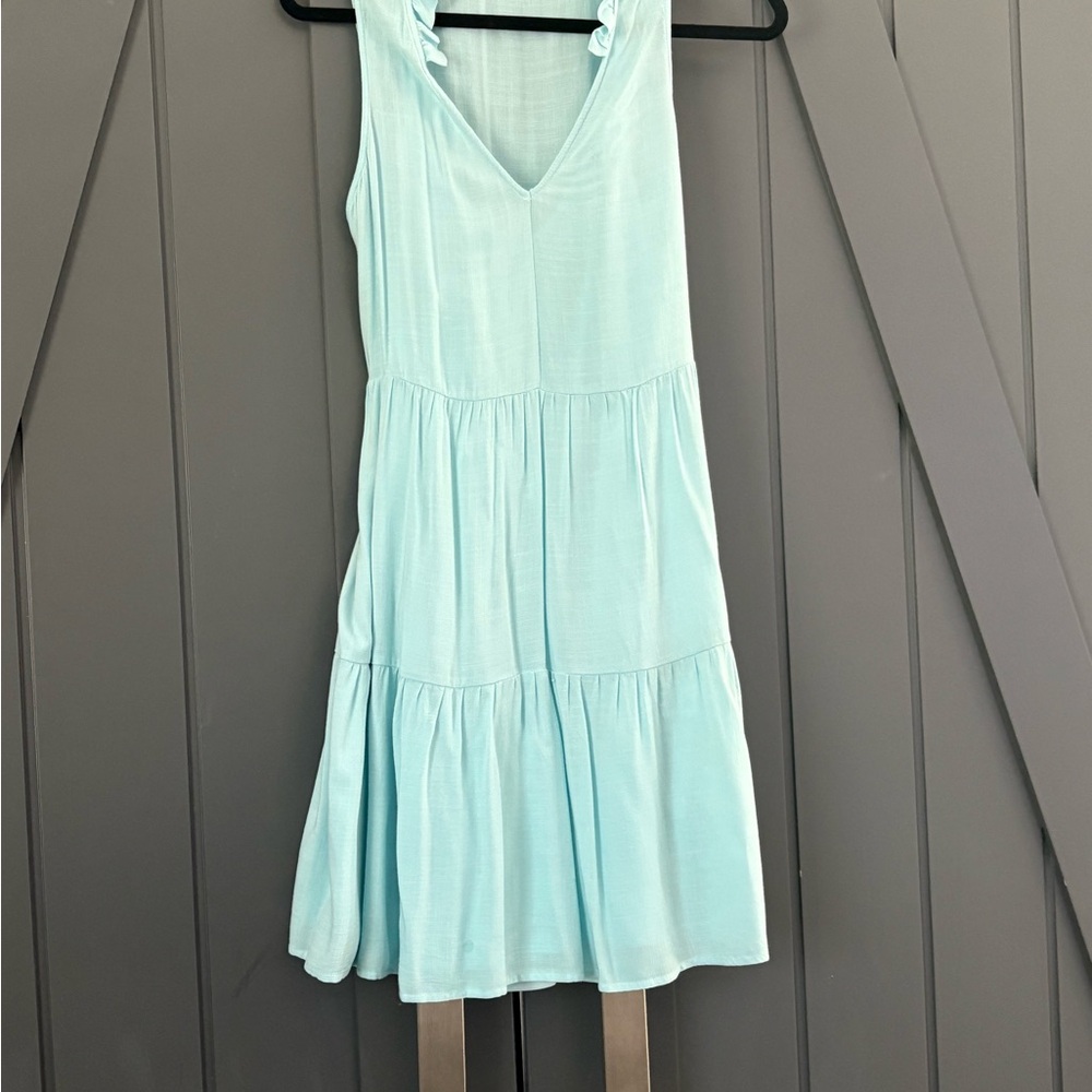 Love, Fire Sleeveless Light Blue Summer Dress
